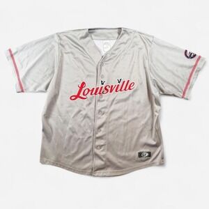 OT Sport Louisville Bats MiLB Grey Signature Away Mesh Baseball Jersey USA XXL